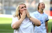 29 June 2025; United States head coach Emma Hayes after the women's international friendly match between the USA and Republic of Ireland at TQL Stadium in Cincinnati, Ohio, USA. Photo by Stephen McCarthy/Sportsfile
