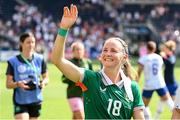 29 June 2025; Kyra Carusa of Republic of Ireland after the women's international friendly match between the USA and Republic of Ireland at TQL Stadium in Cincinnati, Ohio, USA. Photo by Stephen McCarthy/Sportsfile