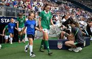 29 June 2025; Abbie Larkin of Republic of Ireland before the women's international friendly match between the USA and Republic of Ireland at TQL Stadium in Cincinnati, Ohio, USA. Photo by Stephen McCarthy/Sportsfile