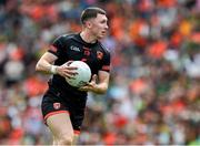 29 June 2025; Oisin Conaty of Armagh during the GAA Football All-Ireland Senior Championship quarter-final match between Armagh and Kerry at Croke Park in Dublin. Photo by Ray McManus/Sportsfile