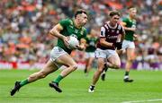 29 June 2025; Jordan Morris of Meath during the GAA Football All-Ireland Senior Championship quarter-final match between Meath and Galway at Croke Park in Dublin. Photo by Ray McManus/Sportsfile