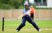 29 June 2025; Typhoons batter Sarah Forbes during the Evoke Super 20 Trophy match between Typhoons and Scorchers at Railway Union Cricket Club in Dublin. Photo by Seb Daly/Sportsfile