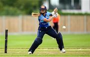 29 June 2025; Typhoons batter Sarah Forbes during the Evoke Super 20 Trophy match between Typhoons and Scorchers at Railway Union Cricket Club in Dublin. Photo by Seb Daly/Sportsfile