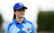 29 June 2025; Typhoons captain Jane Maguire before the Evoke Super 20 Trophy match between Typhoons and Scorchers at Railway Union Cricket Club in Dublin. Photo by Seb Daly/Sportsfile