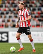 27 June 2025; Kevin Holt of Derry City during the SSE Airtricity Men's Premier Division match between Derry City and Drogheda United at The Ryan McBride Brandywell Stadium in Derry. Photo by Shauna Clinton/Sportsfile