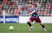 27 June 2025; Conor Kane of Drogheda United during the SSE Airtricity Men's Premier Division match between Derry City and Drogheda United at The Ryan McBride Brandywell Stadium in Derry. Photo by Shauna Clinton/Sportsfile