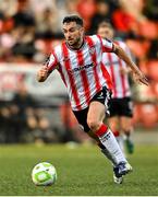 27 June 2025; Michael Duffy of Derry City during the SSE Airtricity Men's Premier Division match between Derry City and Drogheda United at The Ryan McBride Brandywell Stadium in Derry. Photo by Shauna Clinton/Sportsfile