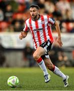 27 June 2025; Michael Duffy of Derry City during the SSE Airtricity Men's Premier Division match between Derry City and Drogheda United at The Ryan McBride Brandywell Stadium in Derry. Photo by Shauna Clinton/Sportsfile