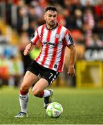 27 June 2025; Michael Duffy of Derry City during the SSE Airtricity Men's Premier Division match between Derry City and Drogheda United at The Ryan McBride Brandywell Stadium in Derry. Photo by Shauna Clinton/Sportsfile