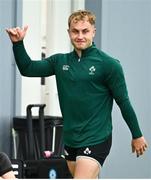 1 July 2025; Craig Casey during Ireland rugby squad training at the IRFU High Performance Centre at the Sport Ireland Campus in Dublin. Photo by Ramsey Cardy/Sportsfile