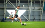 1 July 2025; Sam Prendergast during Ireland rugby squad training at the IRFU High Performance Centre at the Sport Ireland Campus in Dublin. Photo by Ramsey Cardy/Sportsfile