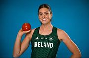 2 July 2025; Irish pentathlete Kate O'Connor poses for a portrait with her 2025 European Indoors Pentathlon Bronze and 2025 World Indoors Pentathlon Silver medals during the announcement of 123.ie's extended landmark partnership with Athletics Ireland—now running through to the end of 2030 as part of a multi-year, six-figure deal. For more information, visit www.athleticsireland.ie. Photo by Sam Barnes/Sportsfile