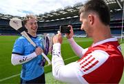 1 July 2025; eir has reached a major milestone in its network transformation, securing Ireland's No.1 5G Network Availability award for the fifth year in a row. As the first operator to launch 5G at Croke Park in 2020, eir continues to enhance the matchday experience for fans and players alike. Known as the fastest field sport in the world, hurling is a fitting match for eir’s ultra-fast fibre and 5G networks – now bringing faster speeds, stronger connections, and better coverage to communities across Ireland. Pictured at the announcement are eir Hurling ambassadors Conor Burke of Dublin, left, and Shane Kingston of Cork. Photo by Brendan Moran/Sportsfile