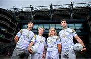 2 July 2025; Pictured at the launch of Solgar’s Golden Moments campaign at Croke Park in Dublin are, from left, former Galway footballing legend Michael Meehan and Cork’s 10 times All Ireland winner Val Mulcahy along with Solgar ambassadors Katie Quirke, Cork Ladies Football; Paul Conroy, Galway football. Golden Moments celebrates the passion, excitement, joy and uniqueness of Gaelic games and what it means for both fans and players alike. Solgar, a leading provider of high-quality nutritional supplements, is the official vitamin partner of the GAA/GPA and partner of the GAA Museum. Photo by Ramsey Cardy/Sportsfile