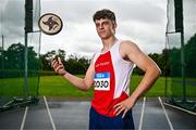 2 July 2025; U20 athlete Cian Crampton of Edenderry AC, Offaly, pictured at Morton Stadium in Dublin, during the announcement of 123.ie’s extended landmark partnership with Athletics Ireland—now running through to the end of 2030 as part of a multi-year, six-figure deal. For more information, visit www.athleticsireland.ie. Photo by Sam Barnes/Sportsfile