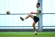 1 July 2025; Sam Prendergast during Ireland rugby squad training at the IRFU High Performance Centre at the Sport Ireland Campus in Dublin. Photo by Ramsey Cardy/Sportsfile