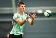 1 July 2025; Sam Prendergast during Ireland rugby squad training at the IRFU High Performance Centre at the Sport Ireland Campus in Dublin. Photo by Ramsey Cardy/Sportsfile