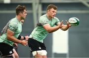 1 July 2025; Cian Prendergast during Ireland rugby squad training at the IRFU High Performance Centre at the Sport Ireland Campus in Dublin. Photo by Ramsey Cardy/Sportsfile