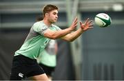 1 July 2025; Jack Crowley during Ireland rugby squad training at the IRFU High Performance Centre at the Sport Ireland Campus in Dublin. Photo by Ramsey Cardy/Sportsfile