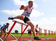 21 June 2025; Jonathon Martin of Wallace, representing Ulster, competes in the boys 100m hurdles during the 123.ie Irish Schools Athletics Association Tailteann Games at SETU Campus in Carlow. Photo by Sam Barnes/Sportsfile