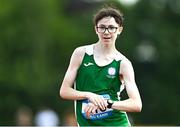 21 June 2025; Daniel Glennon of St Finian's Mullingar, representing Leinster, competes in the boys 3000m walk during the 123.ie Irish Schools Athletics Association Tailteann Games at SETU Campus in Carlow. Photo by Sam Barnes/Sportsfile