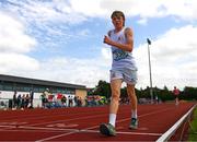 21 June 2025; Jack Reid of Bangor GS, representing Ulster, competes in the boys 3000m walk during the 123.ie Irish Schools Athletics Association Tailteann Games at SETU Campus in Carlow. Photo by Sam Barnes/Sportsfile