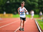 21 June 2025; Benjamin Challis of Campbell College, representing Ulster, competes in the boys 3000m walk during the 123.ie Irish Schools Athletics Association Tailteann Games at SETU Campus in Carlow. Photo by Sam Barnes/Sportsfile