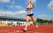 21 June 2025; Emer McKee of OLSPK, representing Ulster, competes in the girls 1500m during the 123.ie Irish Schools Athletics Association Tailteann Games at SETU Campus in Carlow. Photo by Sam Barnes/Sportsfile