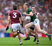 29 June 2025; Mathew Costello of Meath in action against Cein Darcy of Galway during the GAA Football All-Ireland Senior Championship quarter-final match between Meath and Galway at Croke Park in Dublin. Photo by Shauna Clinton/Sportsfile