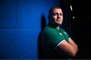 1 July 2025; Jack Boyle poses for a portrait during an Ireland rugby media conference at the IRFU High Performance Centre at the Sport Ireland Campus in Dublin. Photo by Ramsey Cardy/Sportsfile