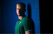 1 July 2025; Jamie Osborne poses for a portrait during an Ireland rugby media conference at the IRFU High Performance Centre at the Sport Ireland Campus in Dublin. Photo by Ramsey Cardy/Sportsfile