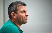 1 July 2025; Assistant coach Denis Leamy during an Ireland rugby media conference at the IRFU High Performance Centre at the Sport Ireland Campus in Dublin. Photo by Ramsey Cardy/Sportsfile