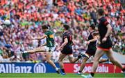 29 June 2025; David Clifford of Kerry kicks a score during the GAA Football All-Ireland Senior Championship quarter-final match between Armagh and Kerry at Croke Park in Dublin. Photo by Shauna Clinton/Sportsfile