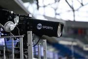 29 June 2025; A TNT Sports branded television camera during the women's international friendly match between the USA and Republic of Ireland at TQL Stadium in Cincinnati, Ohio, USA. Photo by Stephen McCarthy/Sportsfile