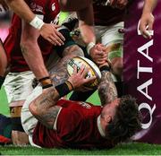 2 July 2025; Andrew Porter of British & Irish Lions after scoring his side's second try during the tour match between Queensland Reds and the British & Irish Lions at Suncorp Stadium in Brisbane, Australia. Photo by Steve Christo/Sportsfile