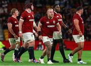 2 July 2025; Finlay Bealham of British & Irish Lions, centre, with, from left, Jac Morgan, James Ryan, Maro Itoje and Ellis Genge during the tour match between Queensland Reds and the British & Irish Lions at Suncorp Stadium in Brisbane, Australia. Photo by Steve Christo/Sportsfile