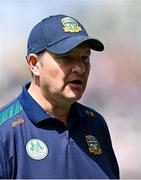 29 June 2025; Meath manager Robbie Brennan at half-time during the GAA Football All-Ireland Senior Championship quarter-final match between Meath and Galway at Croke Park in Dublin. Photo by Piaras Ó Mídheach/Sportsfile