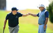 2 July 2025; Golfer Paul McGinley, right, and Billy McManus on the 10th green during the Pro Am ahead of the 2025 KPMG Women’s Irish Open Golf Championship at Carton House Golf Club in Maynooth, Kildare. Photo by Seb Daly/Sportsfile