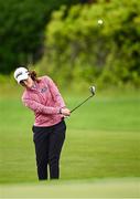 2 July 2025; Leona Maguire of Ireland chips onto the first green during the Pro Am ahead of the 2025 KPMG Women’s Irish Open Golf Championship at Carton House Golf Club in Maynooth, Kildare. Photo by Seb Daly/Sportsfile