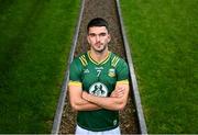 2 July 2025; Meath footballer Ciarán Caulfield poses for a portrait during a Meath Football media conference at Bective Stud in Balgil, Navan, Meath, ahead of the GAA Football All-Ireland Senior Championship semi-final match between Meath and Donegal next week. Photo by Piaras Ó Mídheach/Sportsfile
