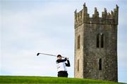 3 July 2025; Ursula Wikstrom of Finland watches her drive on the 10th hole during day one of the 2025 KPMG Women’s Irish Open Golf Championship at Carton House Golf Club in Maynooth, Kildare. Photo by Seb Daly/Sportsfile