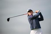3 July 2025; Lauren Walsh of Ireland watches her tee shot on the 10th hole during day one of the 2025 KPMG Women’s Irish Open Golf Championship at Carton House Golf Club in Maynooth, Kildare. Photo by Seb Daly/Sportsfile