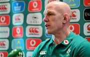 3 July 2025; Head coach Paul O'Connell during an Ireland rugby media conference at the Tbilisi Marriott Hotel in Tbilisi, Georgia. Photo by Brendan Moran/Sportsfile