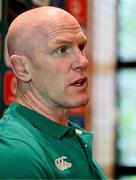 3 July 2025; Head coach Paul O'Connell during an Ireland rugby media conference at the Tbilisi Marriott Hotel in Tbilisi, Georgia. Photo by Brendan Moran/Sportsfile