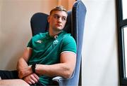 3 July 2025; Gavin Coombes poses for a portrait during an Ireland rugby media conference at the Tbilisi Marriott Hotel in Tbilisi, Georgia. Photo by Brendan Moran/Sportsfile