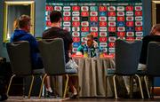 3 July 2025; Gavin Coombes during an Ireland rugby media conference at the Tbilisi Marriott Hotel in Tbilisi, Georgia. Photo by Brendan Moran/Sportsfile