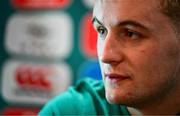 3 July 2025; Gavin Coombes during an Ireland rugby media conference at the Tbilisi Marriott Hotel in Tbilisi, Georgia. Photo by Brendan Moran/Sportsfile