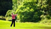 3 July 2025; Anna Nordqvist of Sweden plays a shot from the 15th fairway during day one of the 2025 KPMG Women’s Irish Open Golf Championship at Carton House Golf Club in Maynooth, Kildare. Photo by Seb Daly/Sportsfile