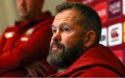 3 July 2025; Head coach Andy Farrell during a British & Irish Lions team announcement at The Intercontinental Sydney by OHG in Sydney, Australia. Photo by Steve Christo/Sportsfile