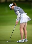 3 July 2025; Lauren Walsh of Ireland lines up a putt on the third during day one of the 2025 KPMG Women’s Irish Open Golf Championship at Carton House Golf Club in Maynooth, Kildare. Photo by Seb Daly/Sportsfile